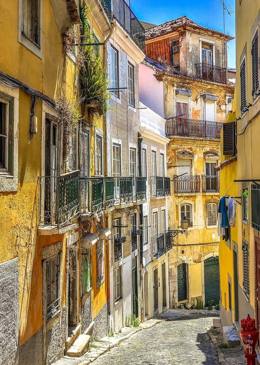lisbon, street, portugal